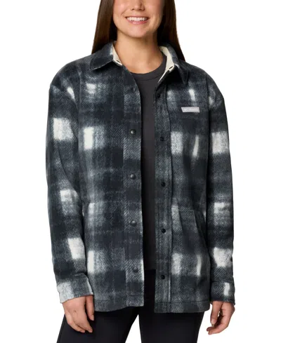 Columbia Women's Benton Springs Ii Fleece Shirt Jacket In Chalk Omblur