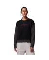 Columbia Women's Black Georgia Bulldogs Collegiate Hart Mountain Quilted Sweatshirt In Black