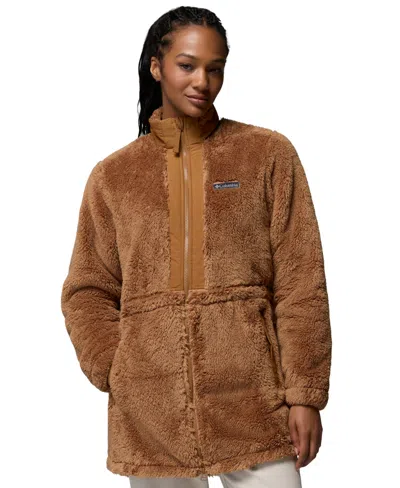 Columbia Women's Boundless Discovery High-pile Fleece 2-way Zipper Jacket In Brown