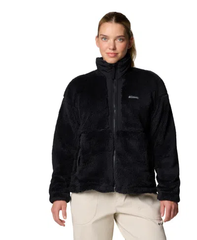 Columbia Women's Boundless Discovery Sherpa-lined Fleece Stand-collar Jacket In Black