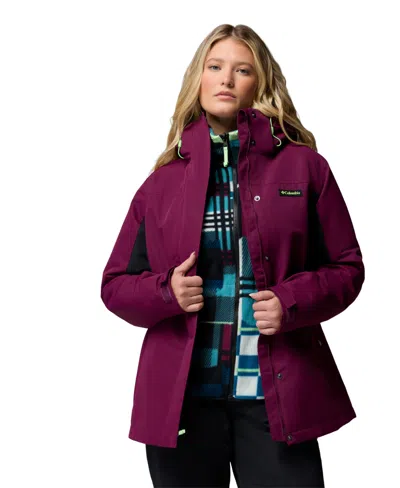 Columbia Women's Bugaboo Iv 3-in-1 Hooded Short Jacket In Burgundy