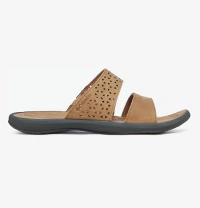 Columbia Women's Caprezee Side Nubuck Sandals In Elk/ Grey In Brown