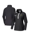 Columbia Black Minnesota Wild Benton Springs Half-snap Jacket In Black