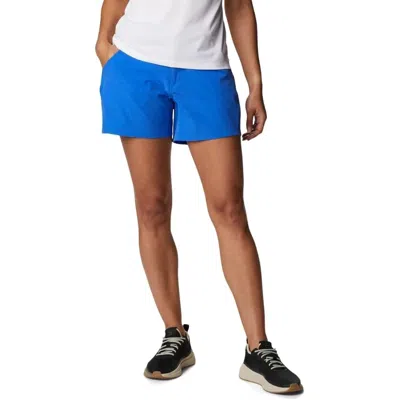 Columbia Women's  Pfg Coral Point Iii Shorts Blue 7" Inseam Elastic Waist Jzz498