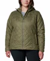 Columbia Plus Copper Crest Ii Hooded Jacket In Stone Green