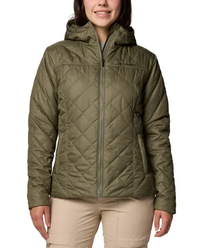 Columbia Women's Copper Crest Ii Quilted Hooded Jacket In Green