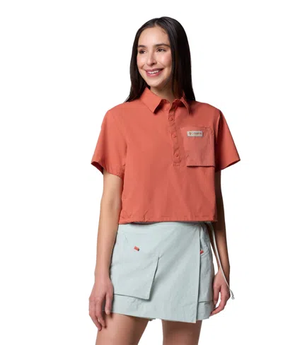 Columbia Women's Cove Beach Cropped Short Sleeve Top