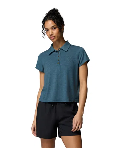 Columbia Women's Csc Soft Stretch Short-sleeve Polo T-shirt In Blue