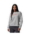 Columbia Women's Gray Ohio State Buckeyes Collegiate Hart Mountain Quilted Sweatshirt In Gray