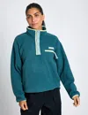 Columbia Women's Helvetia Ii Cropped Sherpa Half Snap Fleece In Blue