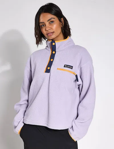 Columbia Women's Helvetia Ii Cropped Sherpa Half Snap Fleece In Purple