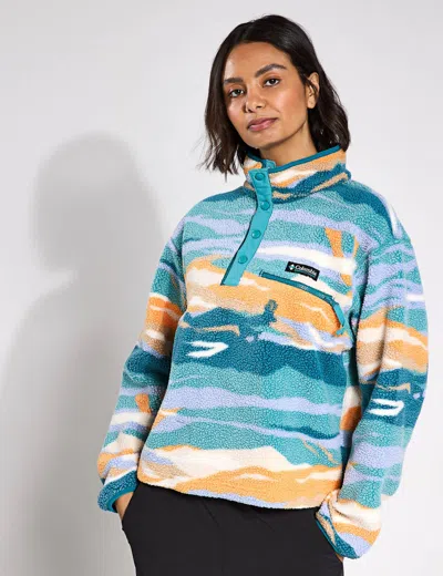 Columbia Women's Helvetia Ii Cropped Sherpa Half Snap Printed Fleece