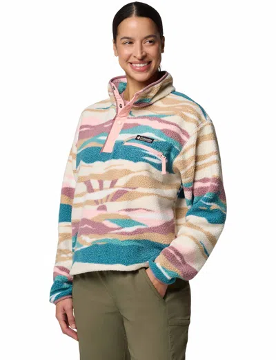 Columbia Women's Helvetia Ii Cropped Sherpa Half Snap Printed Fleece