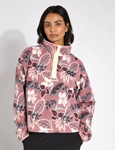 Columbia Women's Helvetia Ii Cropped Sherpa Half Snap Printed Fleece
