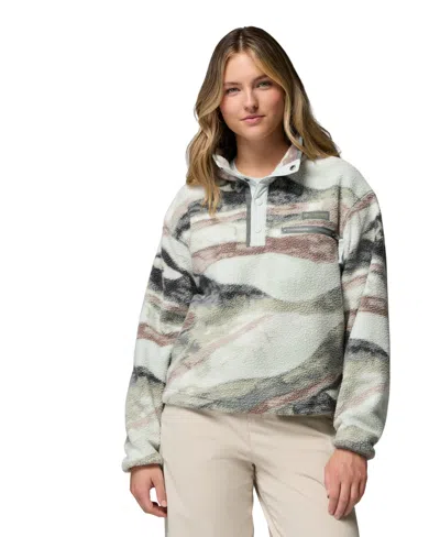 Columbia Helvetia Ii Mountain-print Fleece Sweater In Multi