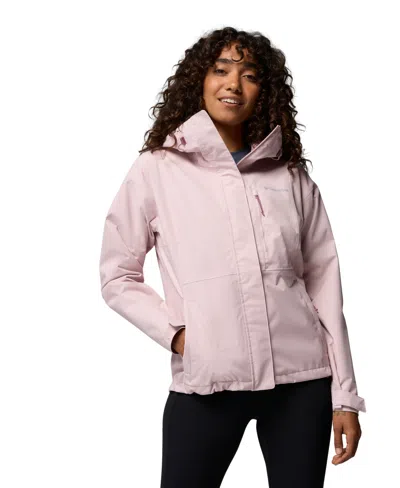 Columbia Women's Hikebound Ii Hooded Waterproof Jacket In Pink