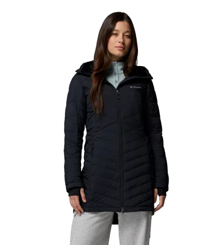Columbia Women's Joy Peak Ii Puffer Hooded Lightweight Jacket In Black