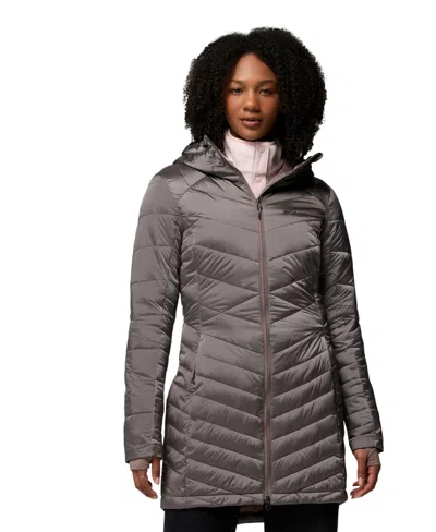 Columbia Women's Joy Peak Ii Puffer Hooded Lightweight Jacket In Gray
