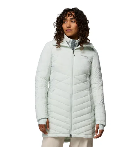 Columbia Women's Joy Peak Ii Puffer Hooded Lightweight Jacket In White