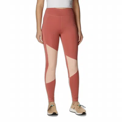 Columbia Women's Lodge Colorblock Tights In Coral In Brown