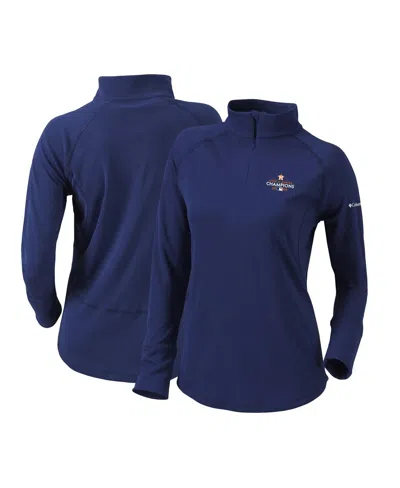 Columbia Women's Navy Houston Astros 2022 World Series Champions Flop Shot Half-zip Pullover Jacket In Blue