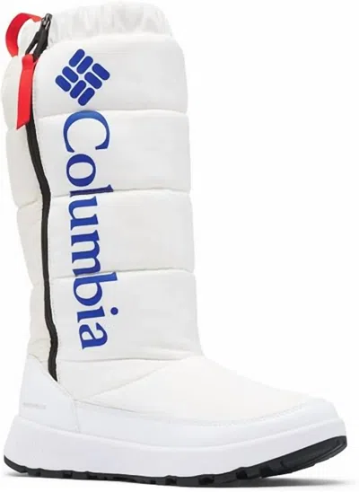 Columbia Women's Paninaro Omni-heat Tall Boots In White/cobalt Blue