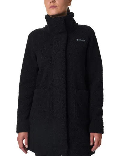 Columbia Women's Panorama Long Sherpa Fleece Jacket In Black