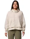 Columbia Women's Paracutie Ii Hooded Windbreaker In Neutral