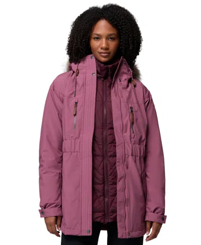 Columbia Women's Payton Pass Ii Interchange Insulated Hooded Puffer Jacket In Pink
