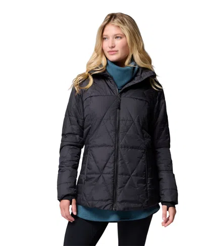 Columbia Women's Payton Pass Ii Interchange Insulated Hooded Puffer Jacket In Black