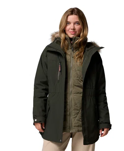 Columbia Women's Payton Pass Ii Interchange Insulated Hooded Puffer Jacket In Green