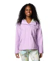Columbia Women's Pfg Open Water Hooded Rain Jacket In Hydrangea
