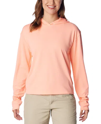 Columbia Women's Pfg Solar Stream Long-sleeve Hoodie In Tiki Pink