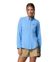 Columbia Women's Pfg Tamiami Ii Long-sleeved Shirt In Blue