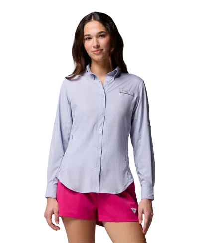 Columbia Women's Pfg Tamiami Ii Long-sleeved Shirt In Purple