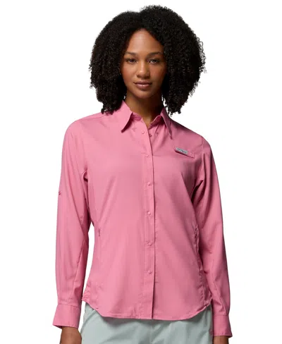Columbia Women's Pfg Tamiami Ii Long-sleeved Shirt In Pink