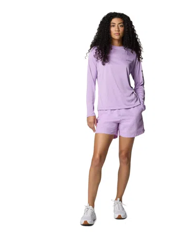 Columbia Women's Pfg Tidal Tee Ii Omni-shade T-shirt In Purple