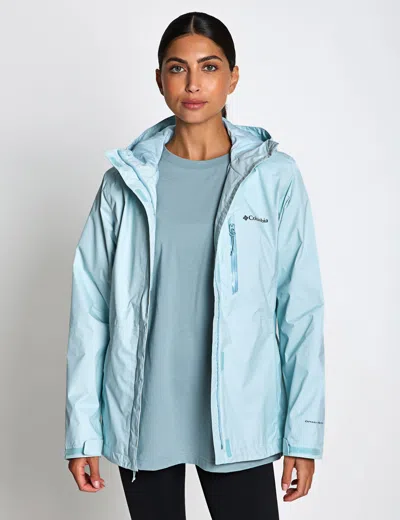 Columbia Women's Pouring Adventure Iii Waterproof Hiking Jacket In Blue