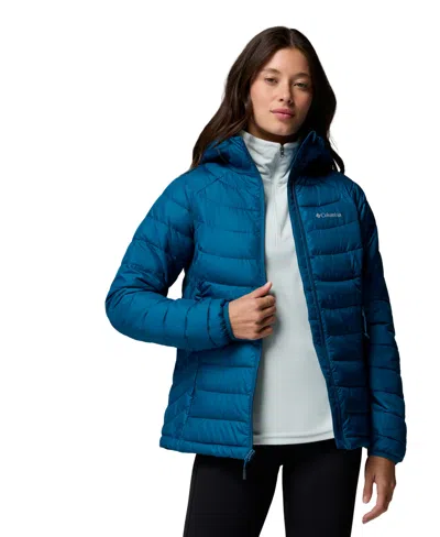Columbia Women's Powder Lite Ii Lightweight Insulated Hooded Jacket In Blue