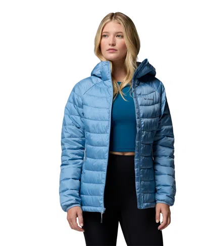 Columbia Women's Powder Lite Ii Lightweight Insulated Hooded Jacket In Blue
