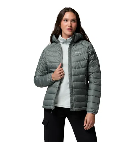 Columbia Women's Powder Lite Ii Lightweight Insulated Hooded Jacket In Green