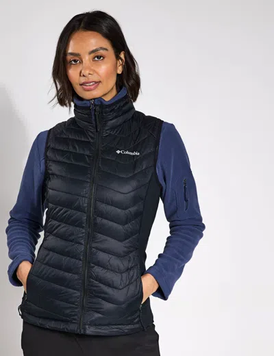 Columbia Women's Powder Pass Ii Hybrid Puffer Gilet In Black