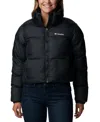 Shop Columbia Women's Puffect Cropped Jacket In Black