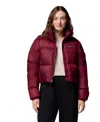 Columbia Women's Puffect Cropped Jacket In Burgundy
