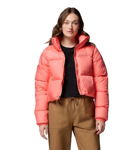 Columbia Women's Puffect Cropped Jacket In Orange