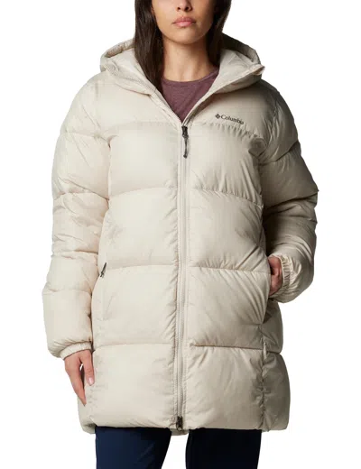 Columbia Women's Puffect Ii Hooded Mid Puffer Jacket In White