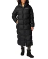Columbia Puffect Long Jacket Woman Puffer Black Size S Polyester In Black