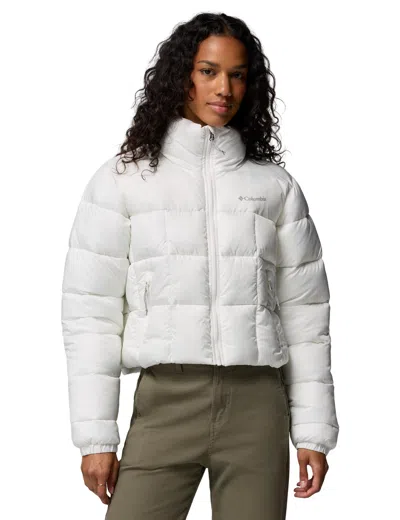 Columbia Women's Puffect Iii Cropped Jacket In White