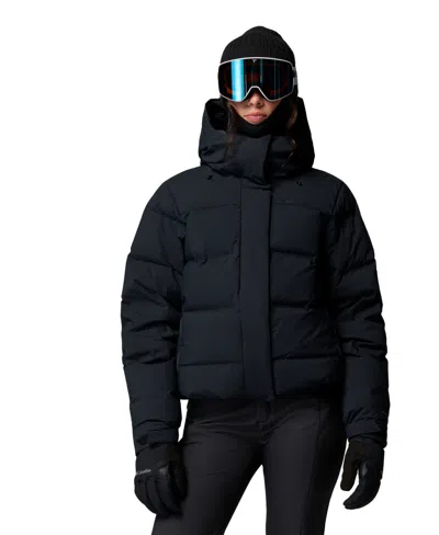 Columbia Women's Roffe Ridge Hooded Down Puffer Jacket In Black