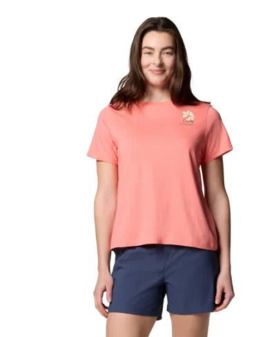 COLUMBIA WOMEN'S ROLLING BEND GRAPHIC SHORT SLEEVE TOP